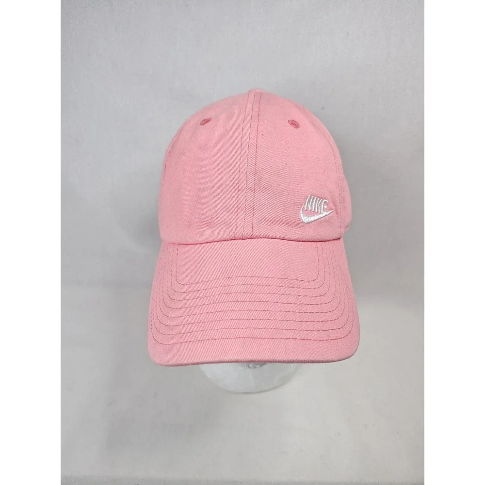 Women's Pink Nike Cotton OSFM Hat Cap Adjustable Heritage86 Classic 832597-808